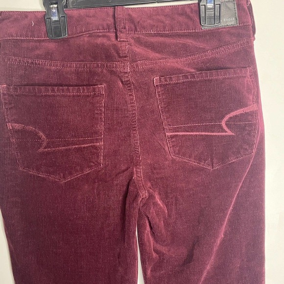 American Eagle Super Stretch Skinny Jeans Corduroy Sz 2 short Wine Purple - Picture 4 of 10